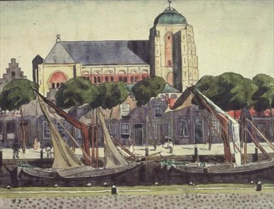La Chiesa e il Porto a Verre da Thomas Austen Brown